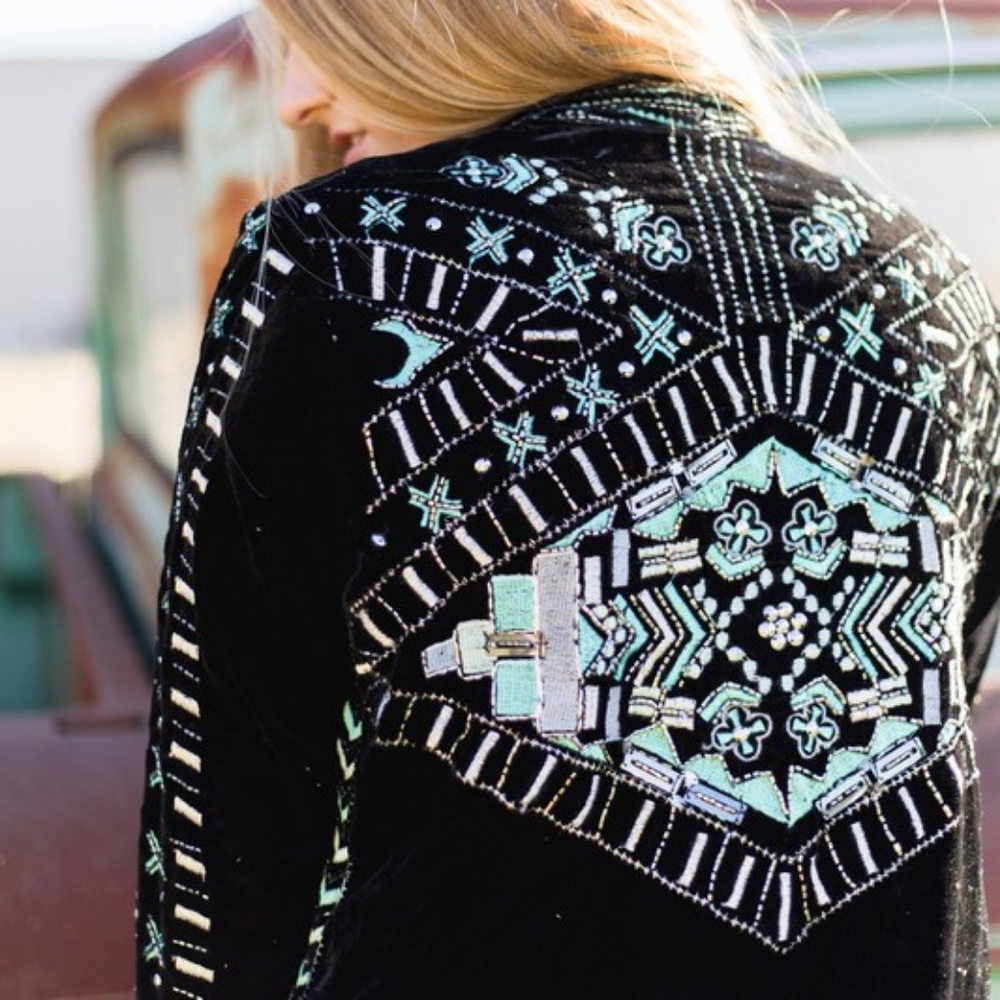 Boho Gypsy Soft Lux and Velvet Duster Jacket